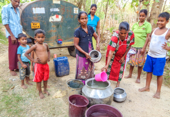 Assisting people affected by the drought in rural Sri Lanka as effects of climate change continues to batter communities