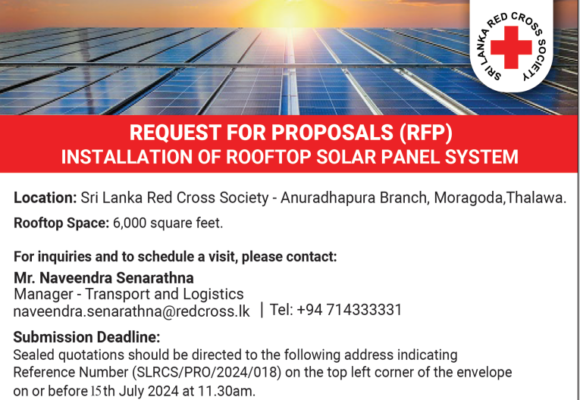 Calling sealed Quotations and Proposals for – Installation of Rooftop Solar panel System